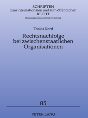 cover image of Rechtsnachfolge bei zwischenstaatlichen Organisationen